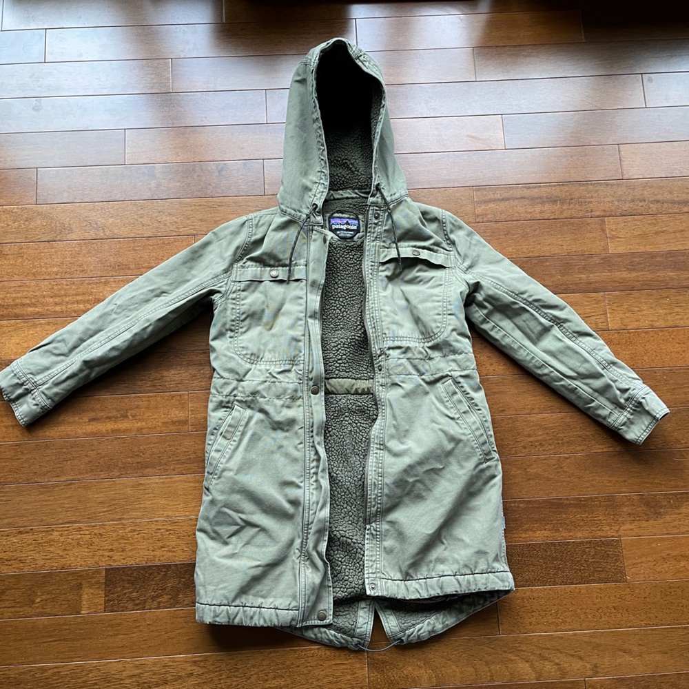 Patagonia insulated prairie dawn parka xs green